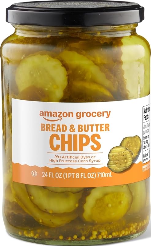 Amazon Fresh, Sweet Bread & Butter Pickle Slices, 24 Fl Oz