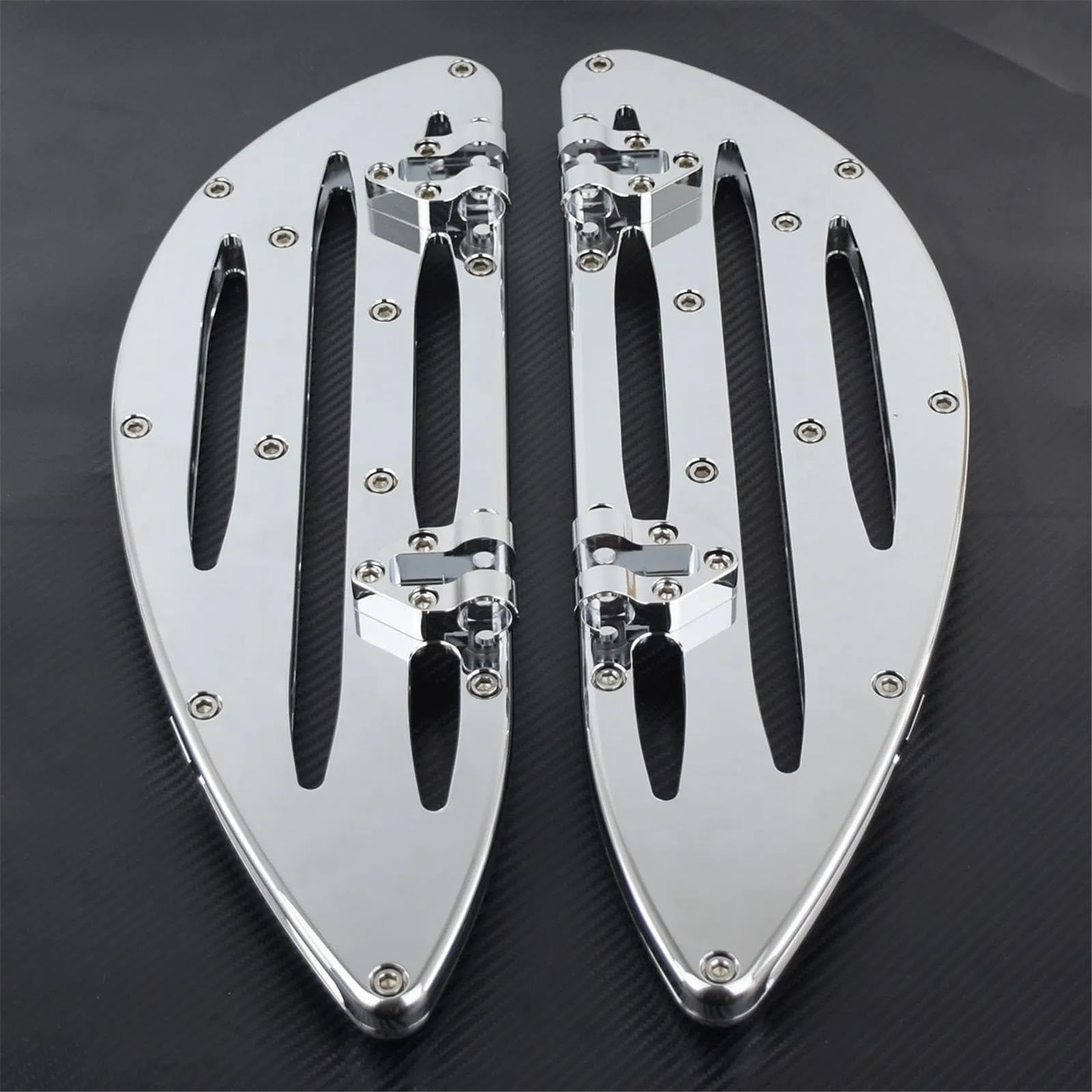 Estriberas Traseras Motocicleta Para HAR&LEY Touring Softail FL Estriberas Cromadas Para El Suelo Conductor Tablero Pie Delantero Palanca Cambio Talón Almohadilla Pedal Freno Estriberas Motocicleta