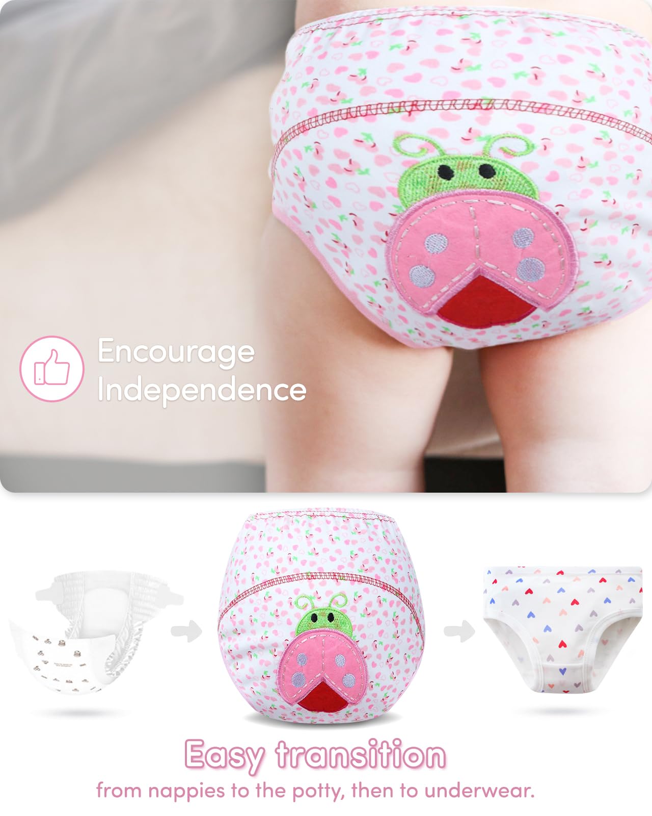 Domee Culotte Apprentissage Propreté Lavable Bébé Lot de 6 Animaux Doux 3-4 Ans (Taille du Fabricant 100)