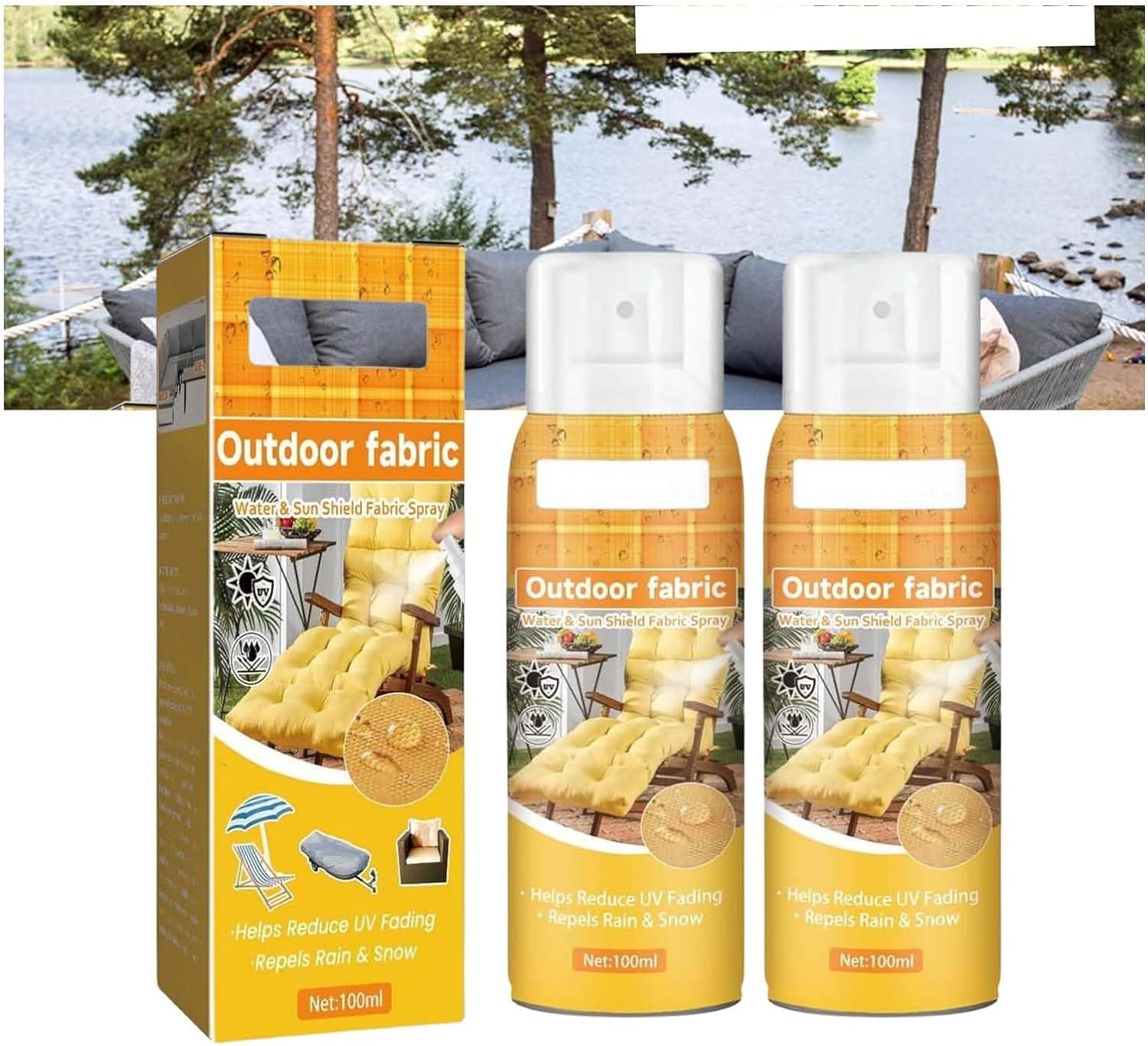Fabric Protection Spray for Upholstery, Couch Protector Spray, Fabric Guard Spray Protectant for Outdoor, Fabric Waterproof & Uv Protection Spray (3pcs)