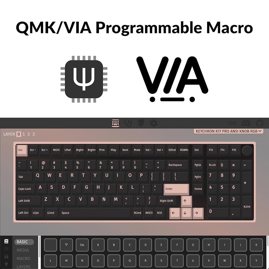 Amazon.com: Keychron K17 Pro Wireless/Wired Custom