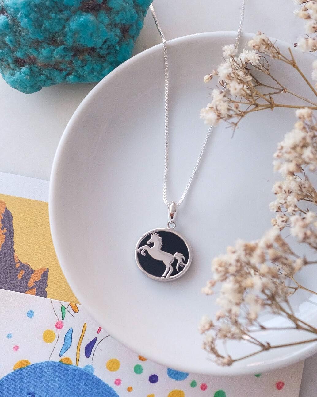 Boma Jewelry Sterling Silver Horse Necklace, 16 Inches - Image 2