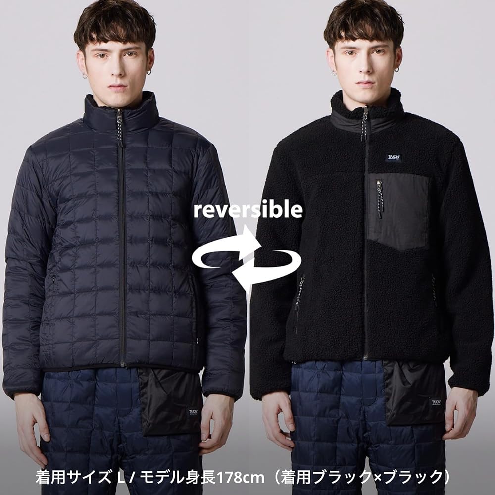 Amazon.co.jp: [タイオン] ダウン×ボアリバーシブルダウンジャケット