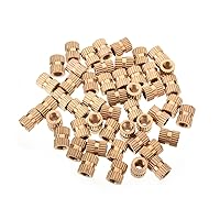 Vista 12 de MroMax Tuercas de inserción moleteadas M3, rosca hembra M3x10x5mm Tuercas de incrustación de cobre métricas a través de roscado prensado encajar