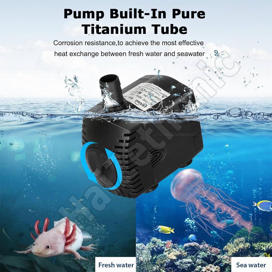 Aquarium-Kühler, Aquarium-Kühler,60l/160l/300l, Aquarium-Kühler, Spezielles Leises Design, Eisbad-Kühler Für Salzwasser-Süßwasser-Axolotl-Korallenquallen,Einfach Zu Bedienen 160L
