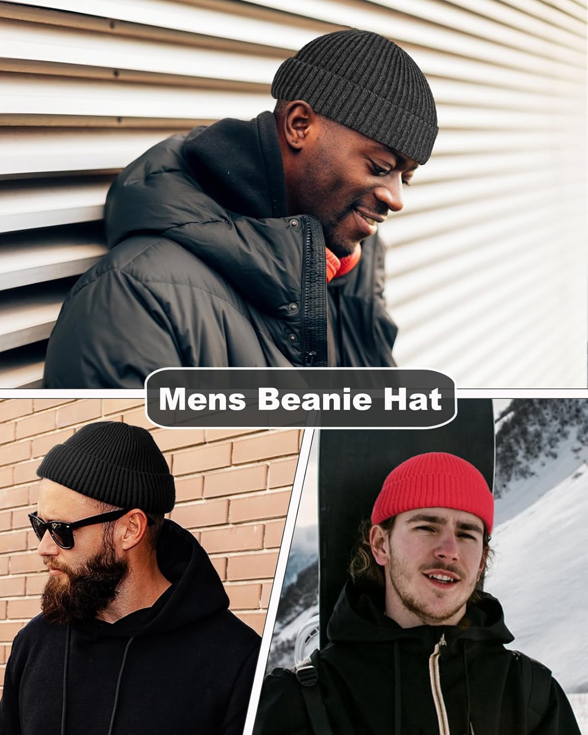 Swag Short Fisherman Beanie for Men Women, Wool Knit Cuff Soft Trawler Beanie Watch Hat, Winter Warm Hats Skull Cap - Image 6