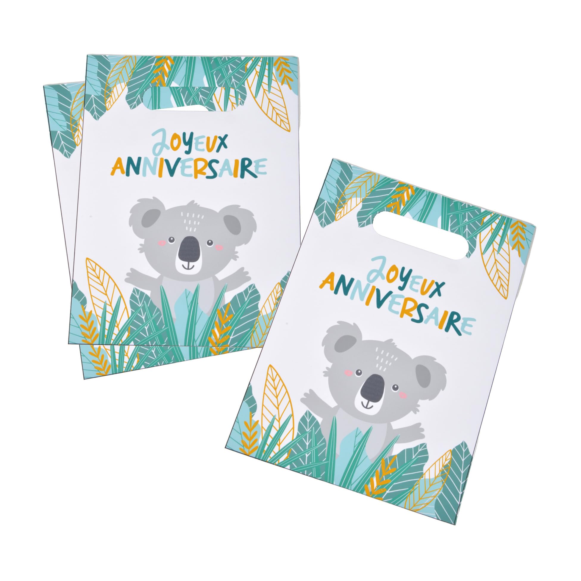 Homéa, Set of 6 Paper Candy Bags Height 23 cm Koala