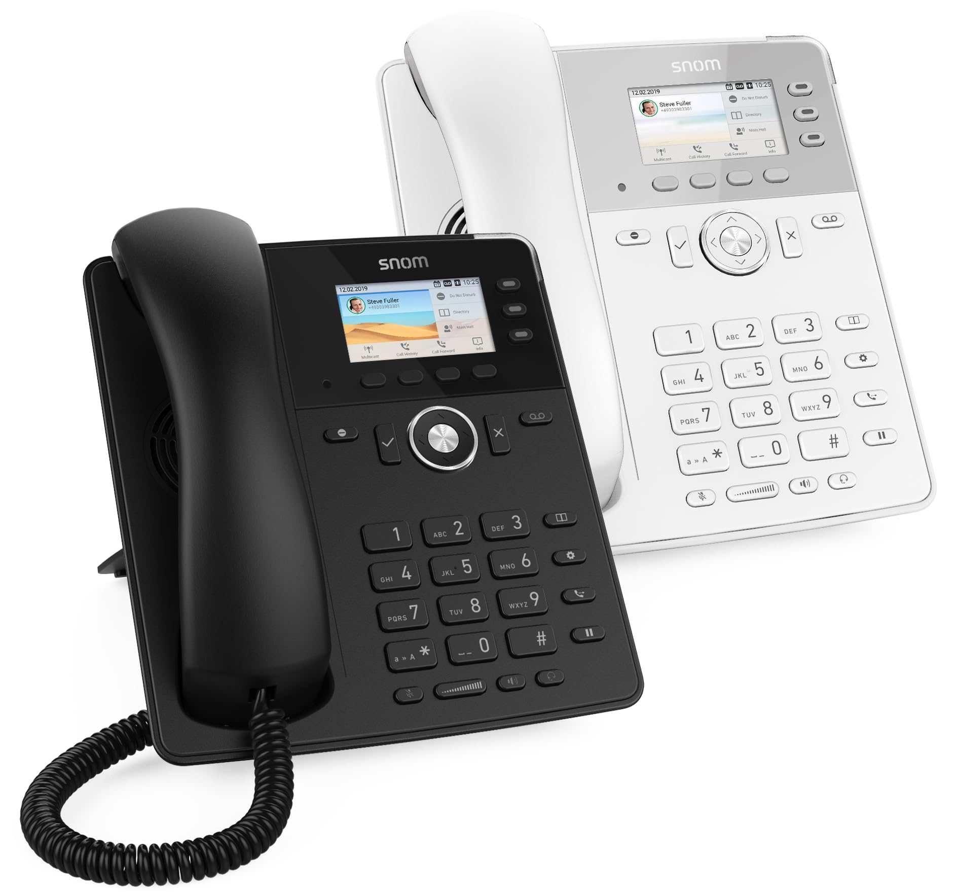 Snom D717 Nero Telefono IP con 6 Account SIP, Display a Colori, Porta USB, Attacco Cuffia, 2 Porta Gigabit LAN, 3 Anni di Garanzia