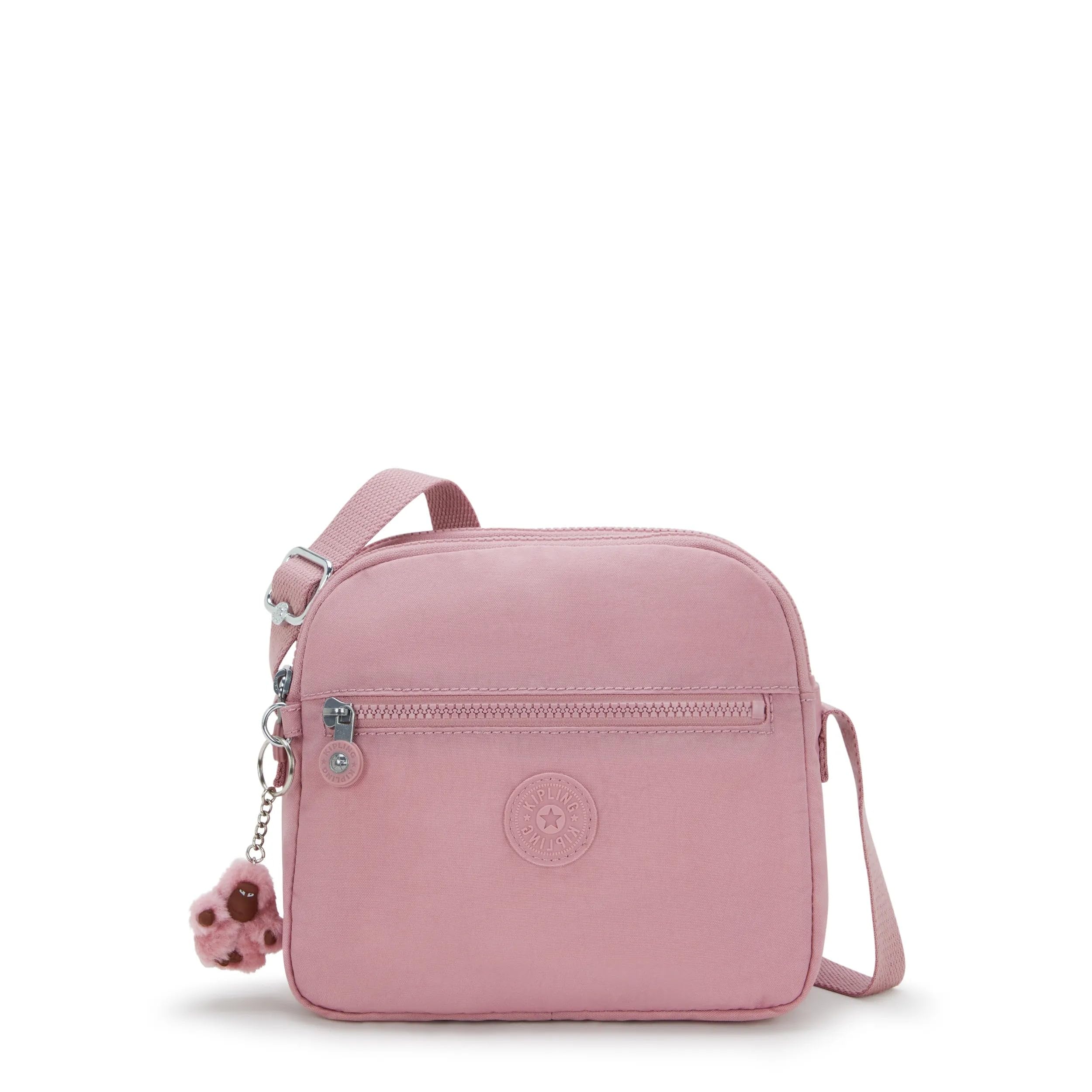 Kipling Women's Keefe Shoulder Bag, Flouncy Pink, 8.25''L x 7.75''H x 5''D