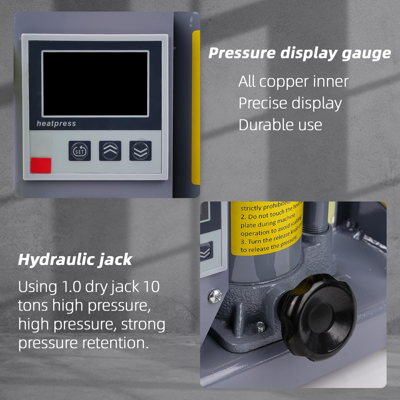 5 tonnellate di pressa a caldo idraulica manuale 600 W | doppia piastra di riscaldamento Macchina di estrazione di uvina ad alta efficienza per l'estrazione della resina per l'estrazione