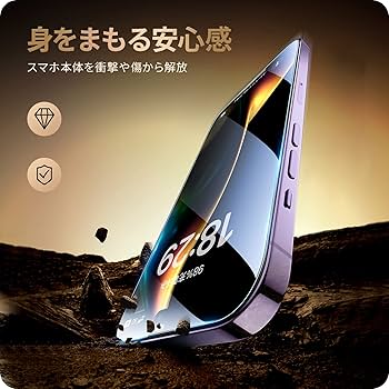 iPhone 14 Pro 本体　おまけ保護フィルム付 Amazon | MINIKA 360度 覗き見防止フィルム iPhone 14 Pro
