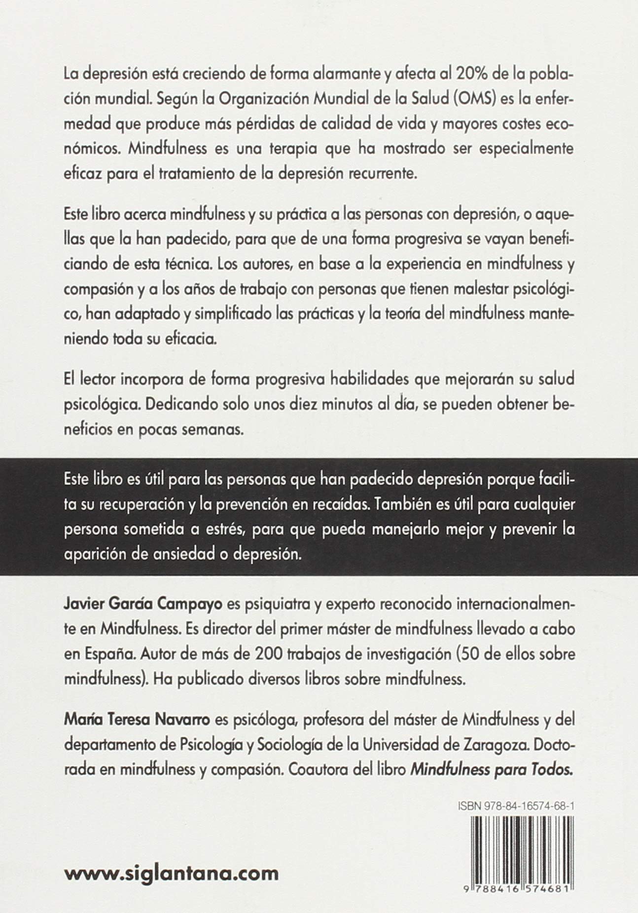Afrontar La Depresión Con Mindfulness (SIN COLECCION)