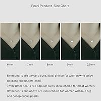 Vista 3 de AAAA - Collar redondo de perlas de plata de ley cultivadas de agua dulce para mujer, de 16 a 18 pulgadas