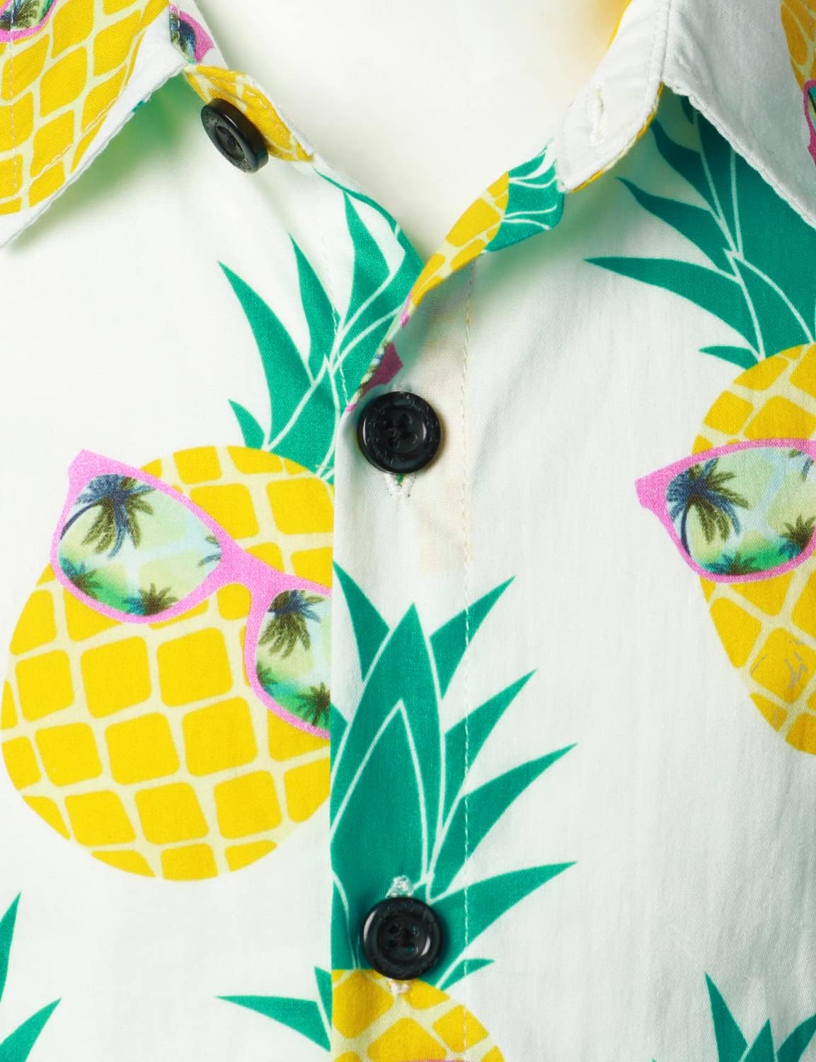 JOGAL Boy's Hawaiian Shirt Short Sleeve Floral Button Down Beach Shirt - Image 2