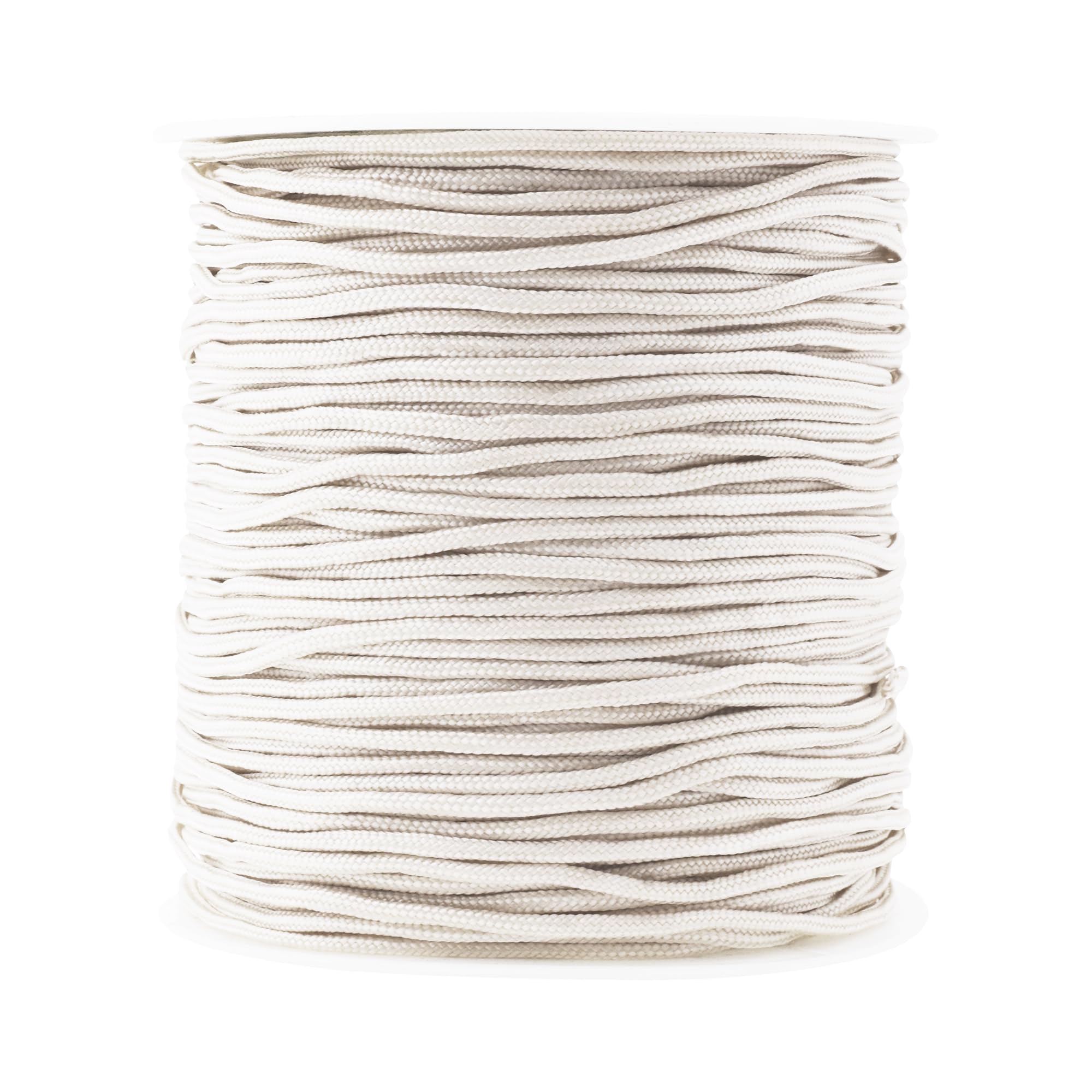 Mandala Crafts Off White 2Mm Blind Strings Lift Shade Cord - 109 Yards Braided Nylon Cord For Roman Shades, Curtain String, And Blinds Repair Or Replacement