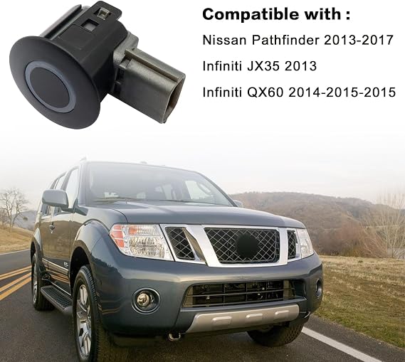 FZJDSD Rear PDC Bumper Backup Parking Sensor Compatible with Nissan Pathfinder 2013-2017 Infiniti QX60 2013-2015 JX35 2013 Replace 25994-3JA0C 259943JA0B 259943 259943TA2E 259944AM0A