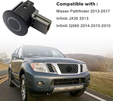 FZJDSD Rear PDC Bumper Backup Parking Sensor Compatible with Nissan Pathfinder 2013-2017 Infiniti QX60 2013-2015 JX35 2013 Replace 25994-3JA0C 259943JA0B 259943 259943TA2E 259944AM0A