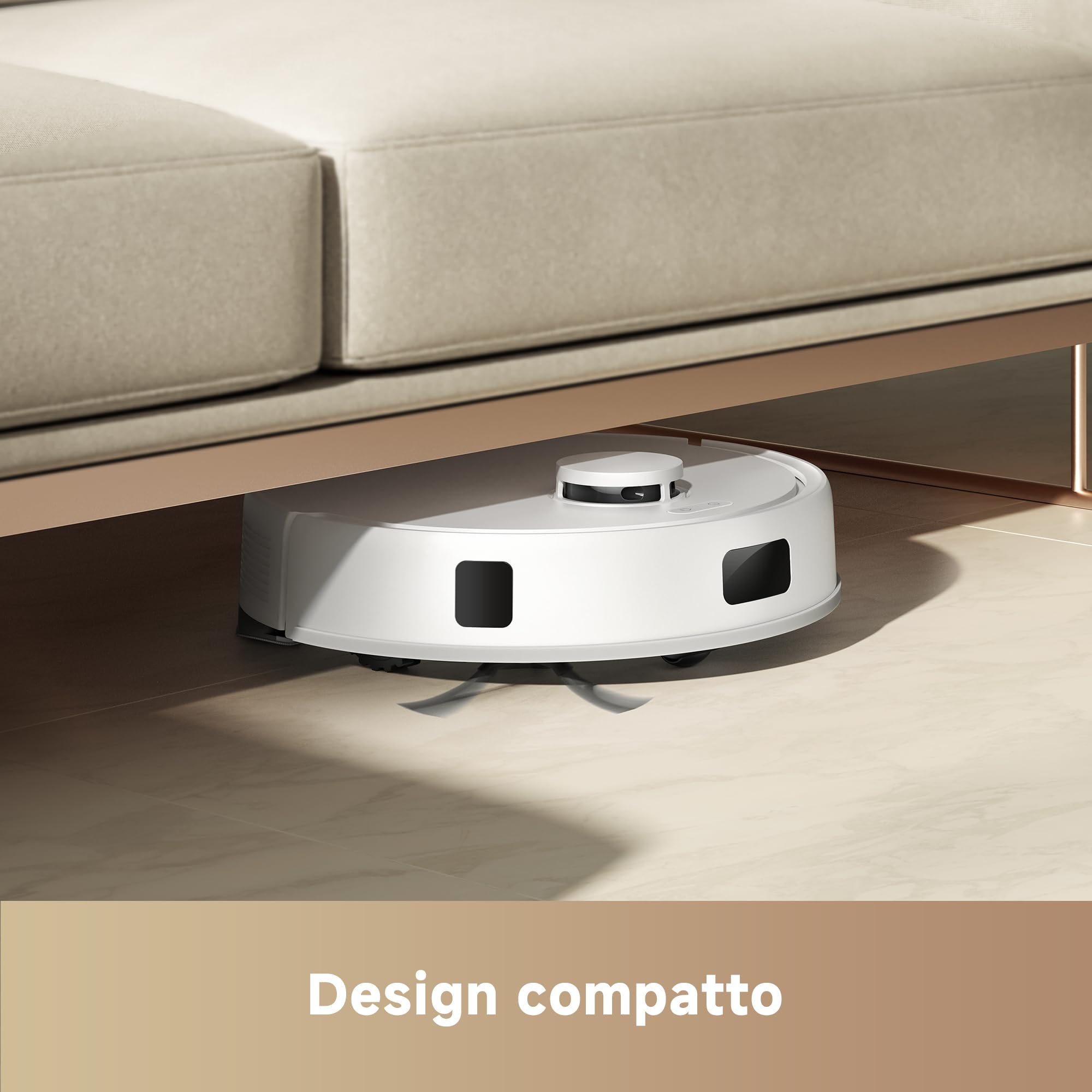MOVA E20 Robot aspirapolvere e lavapavimenti Navigazione LDS, Potenza di aspirazione di 5.000 Pa, Aspirapolvere e Mop 2-in-1, Corpo Compatto