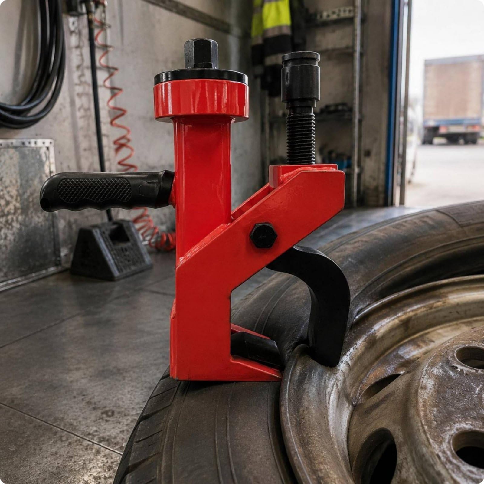 Smontagomme Manuale Compatto Staccagomme Portatile Regolabile Smontagomme Universale per Gommisti, Garage, Arancione, Modello Grande