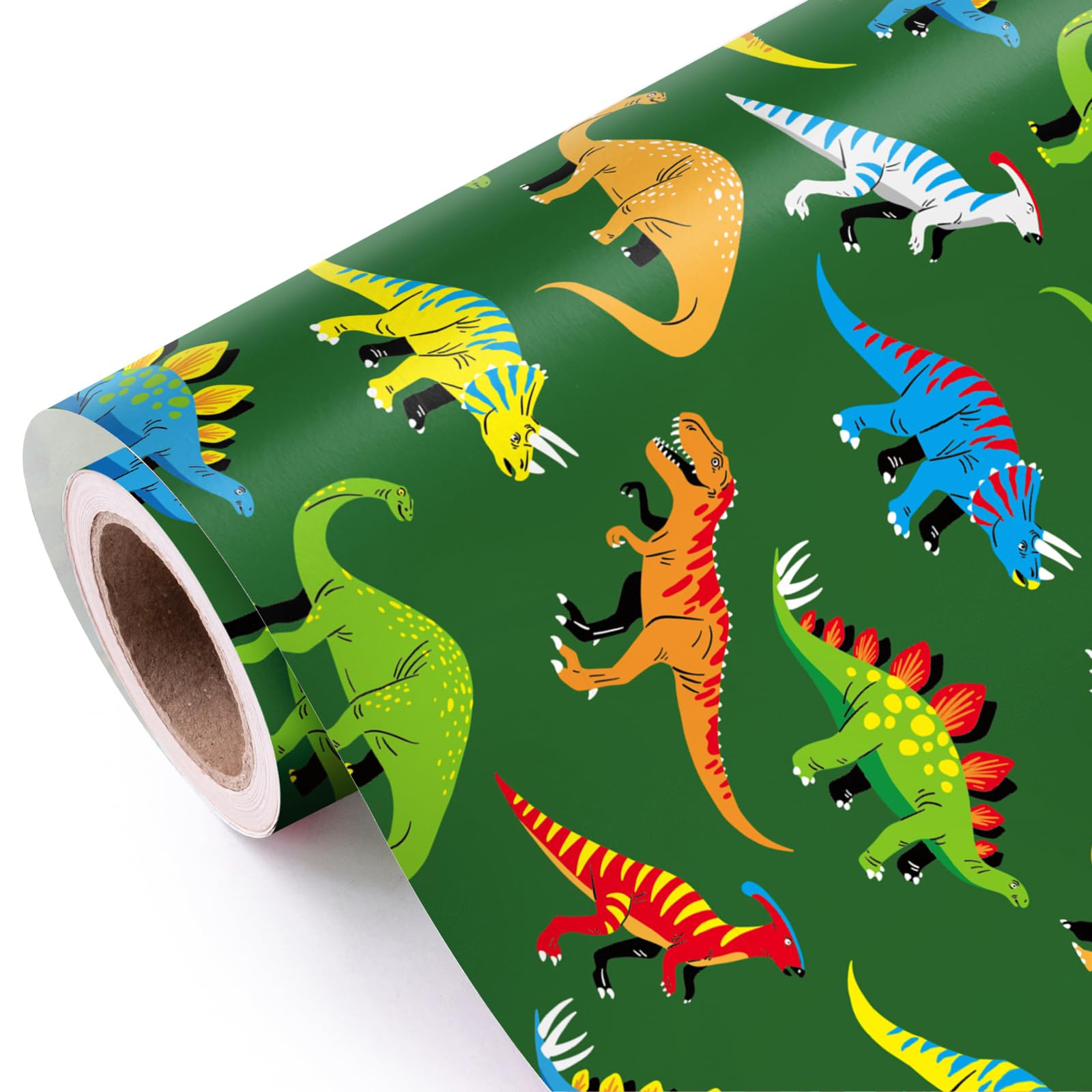 Dinosaur Wrapping Paper,Kids Birthday Wrapping Paper,6 Sheets For Boys