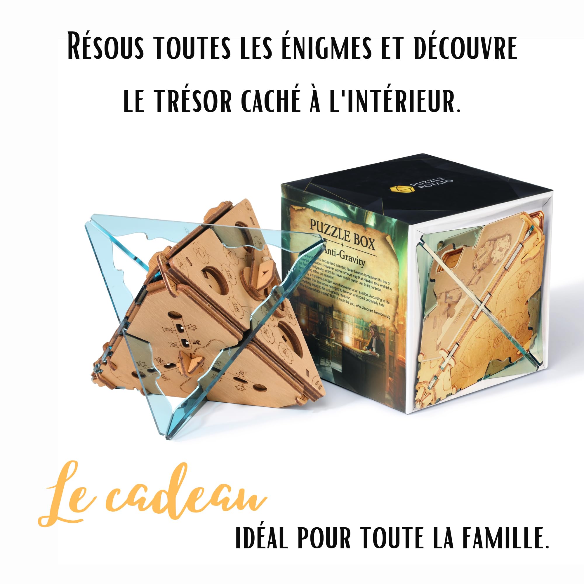 Puzzle Potato - Anti-gravité - Puzzle Escape Room Jeu - Boîte à Puzzles - Puzzle 3D - Casse-tête mécanique en boîte - Jeu de réflexion pour Adultes