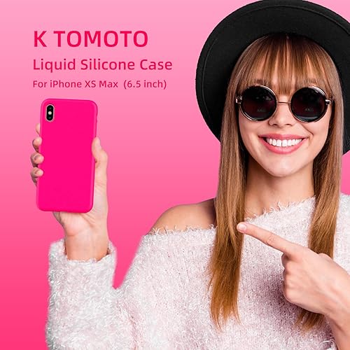 Miniatura 7 de K TOMOTO Funda compatible con iPhone Xs Max, protección contra caídas y goma de gel de silicona líquida de cuerpo completo con microfibra suave a