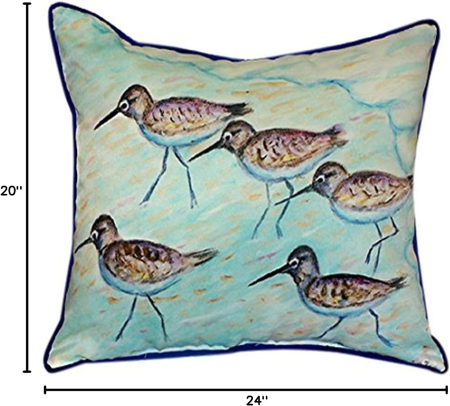 Betsy Drake Sandpipers Pillow, 20" x 24"