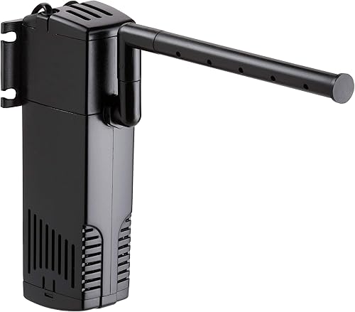 Miniatura 9 de NICREW Filtro interno para acuario, filtro de alimentación sumergible con múltiples funciones para peceras de 5 a 10 galones, 53 GPH, 5 W
