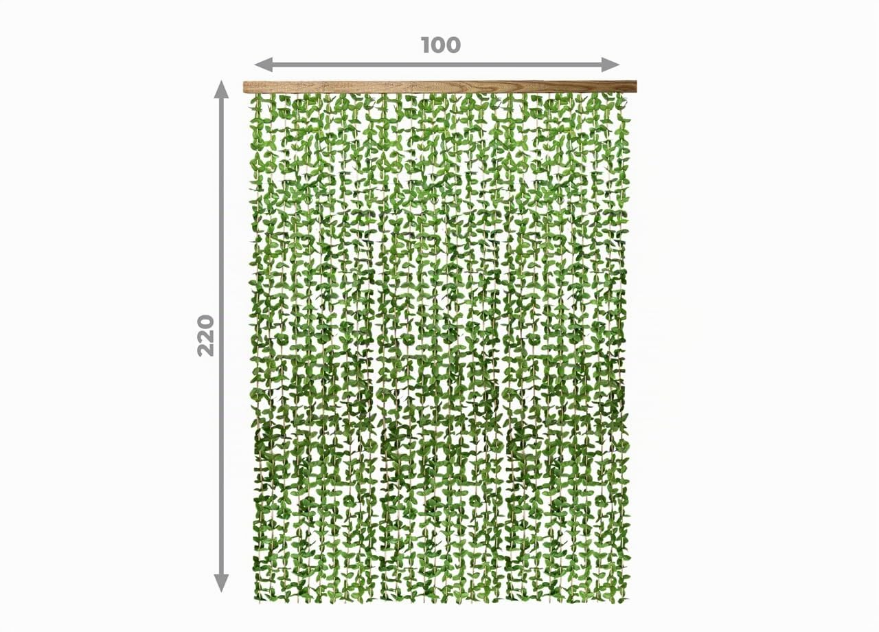 BIANCHERIAWEB Tenda Antimosca con Foglie Antirumore Caduta Pannello Porta Finestra Casa Amazzonia 100x220 Amazzonia