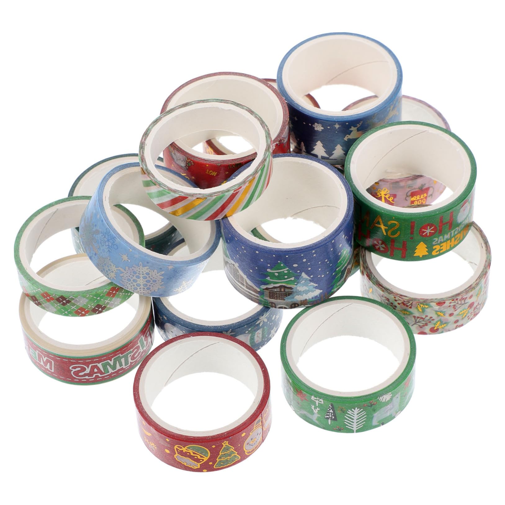 Tofficu Set Di 3 Nastri Washi - Sottili Decorativi Facili Da Applicare Ideali Per Lavori Artigianali Studenti Compleanni E Festività 16 * 3