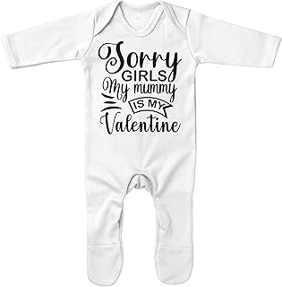 Purple Print House Baby,Clothing,Baby Girls 0-24m,Bodysuits & One-Pieces,Rompers Sorry Girls My Mummy is My Valentine Romper Suit, Valentines Day Baby Outift, My First Valentines Baby Gift Idea, Baby Girls or Boys Sleepsuit