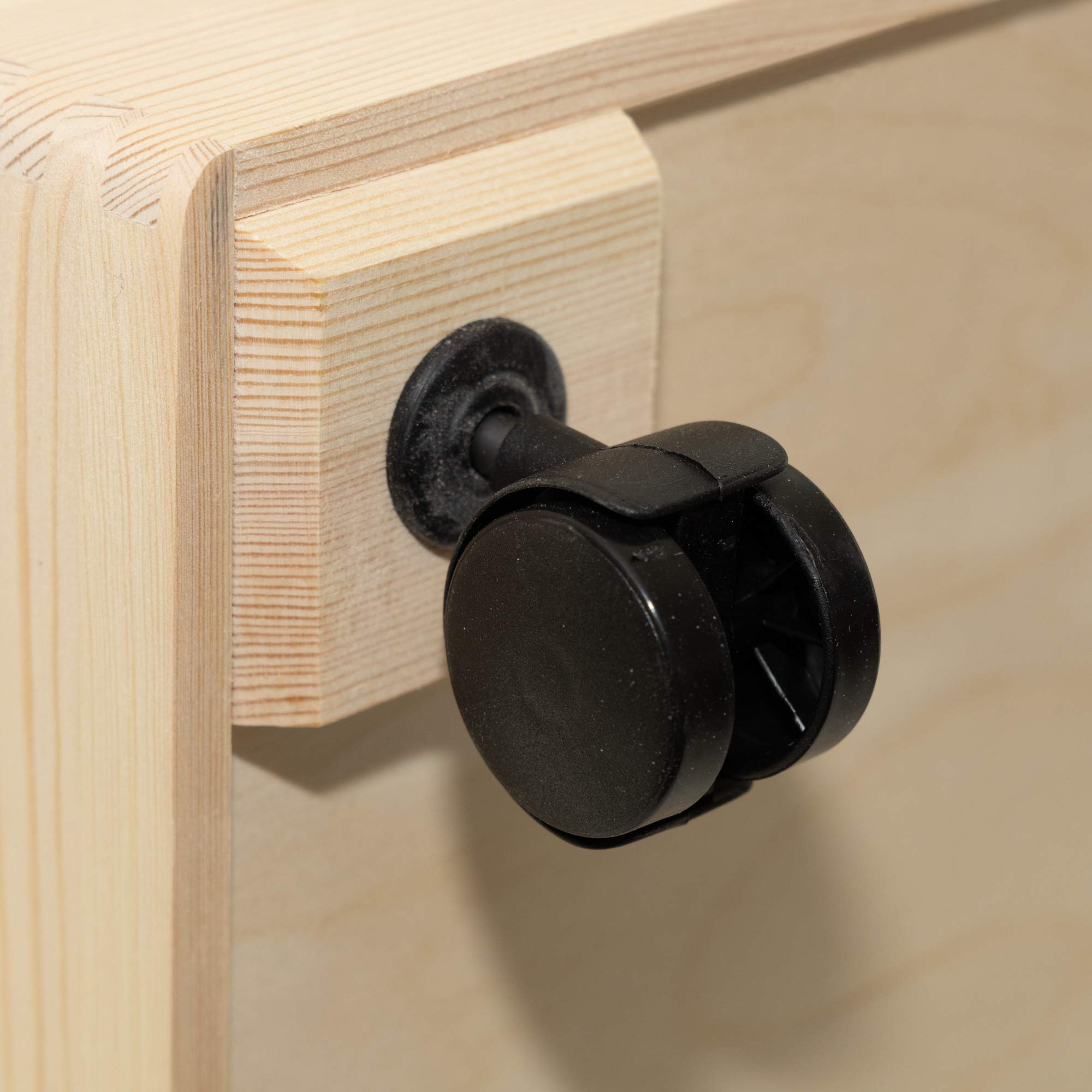 Holzkiste TRIO GR Stapelkisten Set 59 x 40 x 60/66 cm 1 Kiste mit Deckel XL Aufbewahrungsbox (mit Rollen)