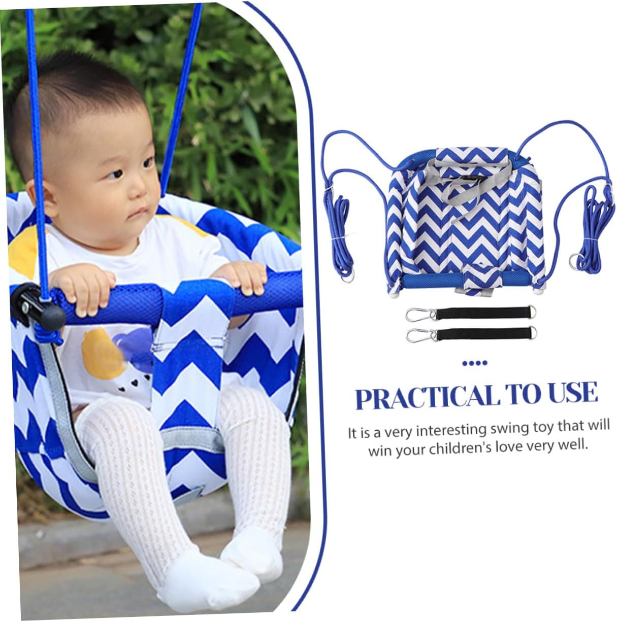 Outdoor Decorative Swing for Boy Girl Comfortable Canvas Hanging Swing Chair for Backyard Play and Family Bonding Easy to Clean Multi-Scene Use Bright Colors
