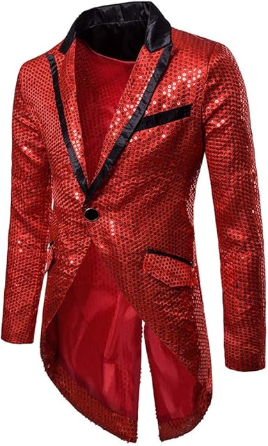 Merrydate Costume Homme Blazer Robe De Soiree A Sequins Pour Hommes Smoking Blazer Slim Fit Un Bouton Decontractee Business Mariage Veste De Costume Nouveau Modele Amazon Fr Vetements Et Accessoires