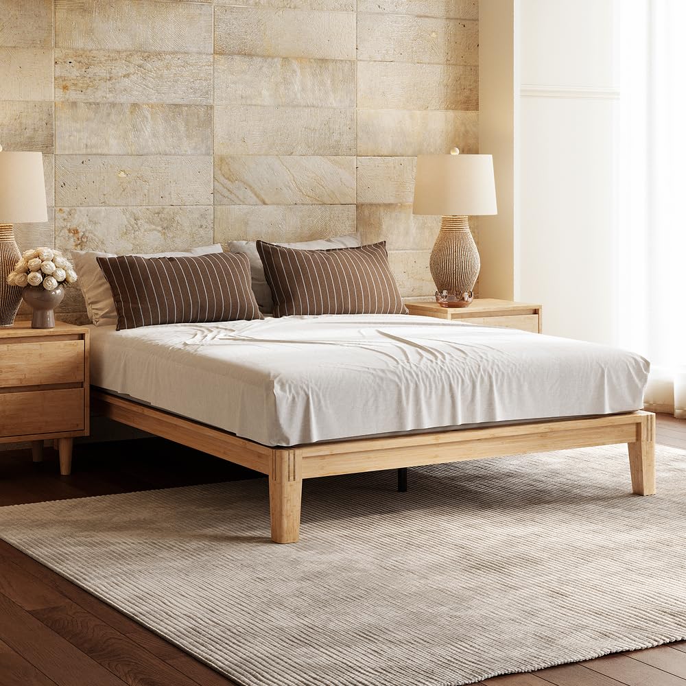 Amazon.com - DreamCloud Bamboo Platform Bed Frame - Full - Natural