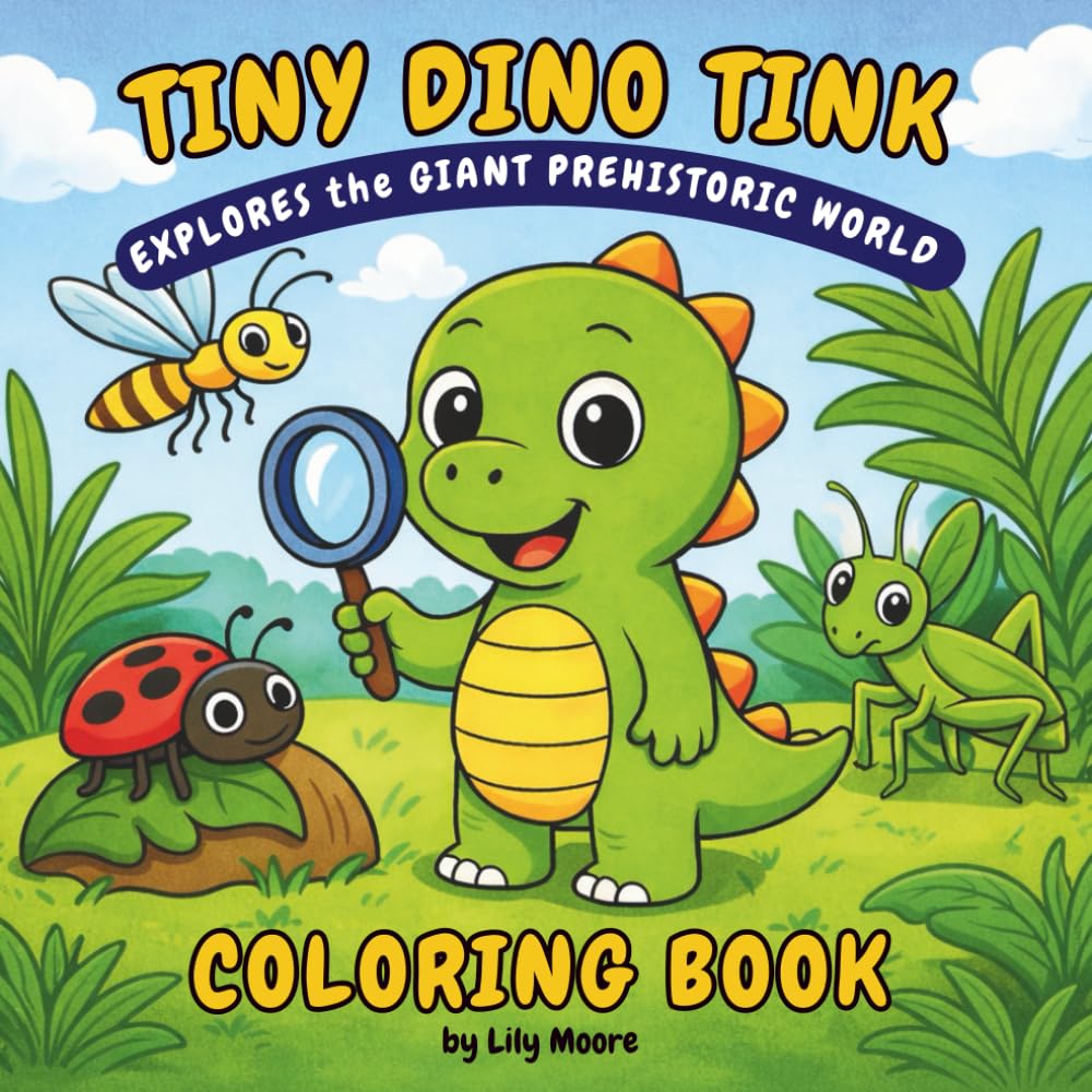 Tiny Dino Tink Explores the Giant Prehistoric World Coloring Book: A Gentle Coloring Adventure for Curious Little Explorers