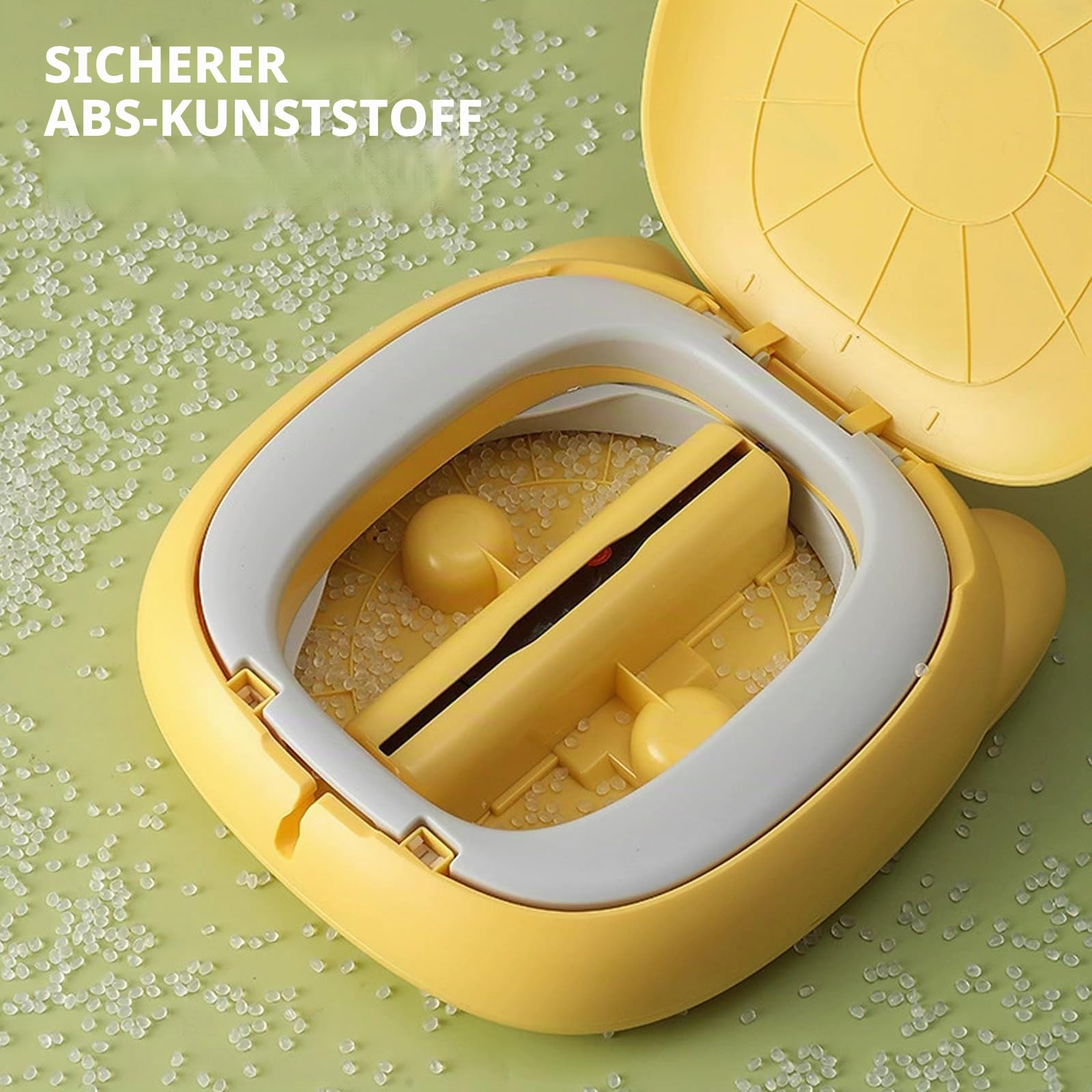 Faltbarer Toilettensitz Kinder,Töpfchen Falttoilette Kinder,Tragbares Reise-Klapptöpfchen,Toilettensitz für Kinder,Reisetoilette Kinder,Travel Töpfchen,Kindertoilette für Mobile Toilette (Orange)