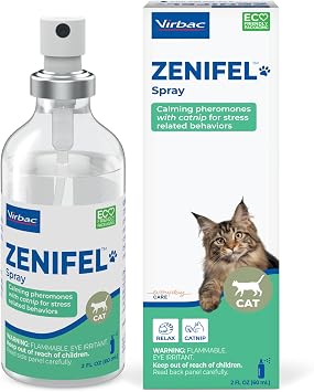 Virbac ZENIFELTM Spray | Managing Stress-Related Behaviors in Kittens & Cats | Quick-Acting - Ideal for Unexpected Stressful Situations
