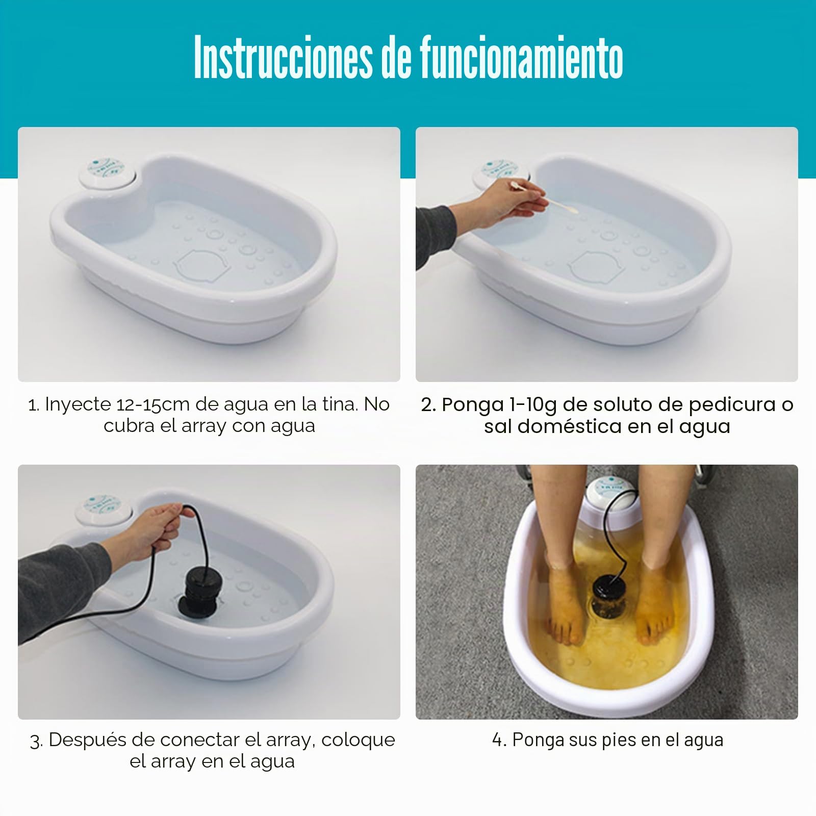 Spa Portátil Iónico Para Pies - Máquina de Desintoxicación y Masajeador (Sin Cuenca)