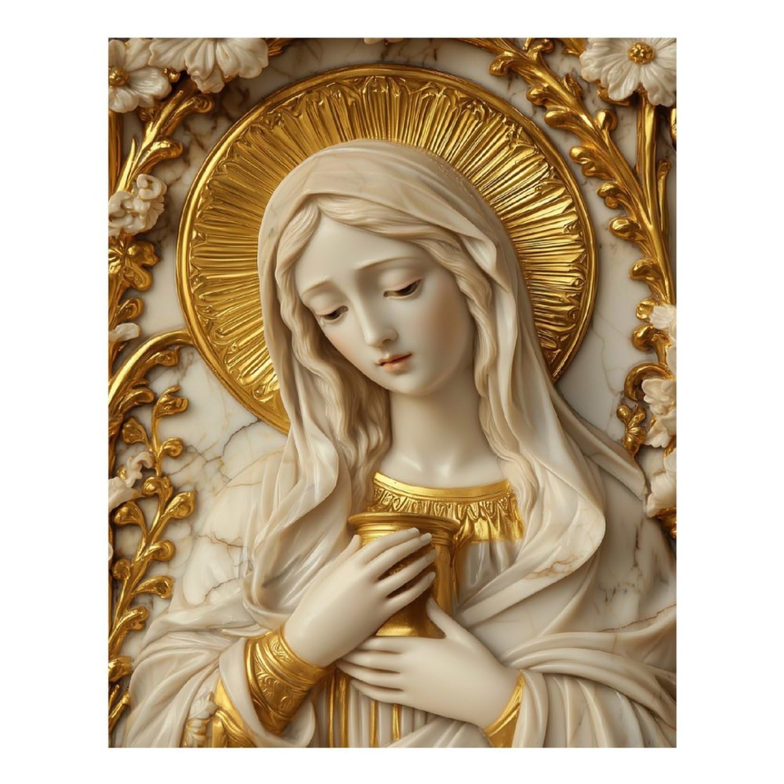 POLIUAWS Saint Mary Magdalene DIY Diamond Art Kits Adults Girls Birthday Presents 5D DIY Full Drill Accessories Tools Kit Diamond Painting 16"x20"
