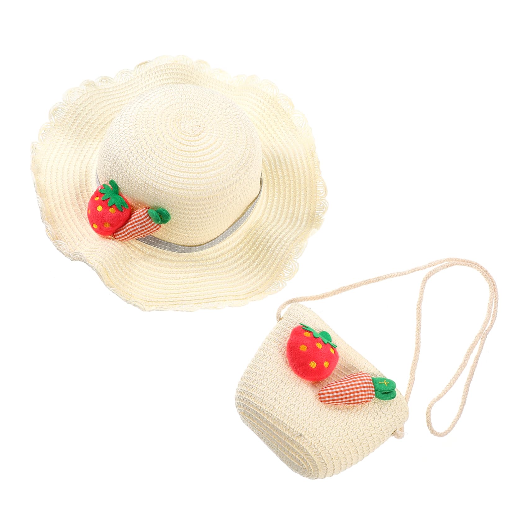 Sombrero de Paja para Niños Beige 1 Set, Estilo Bonito