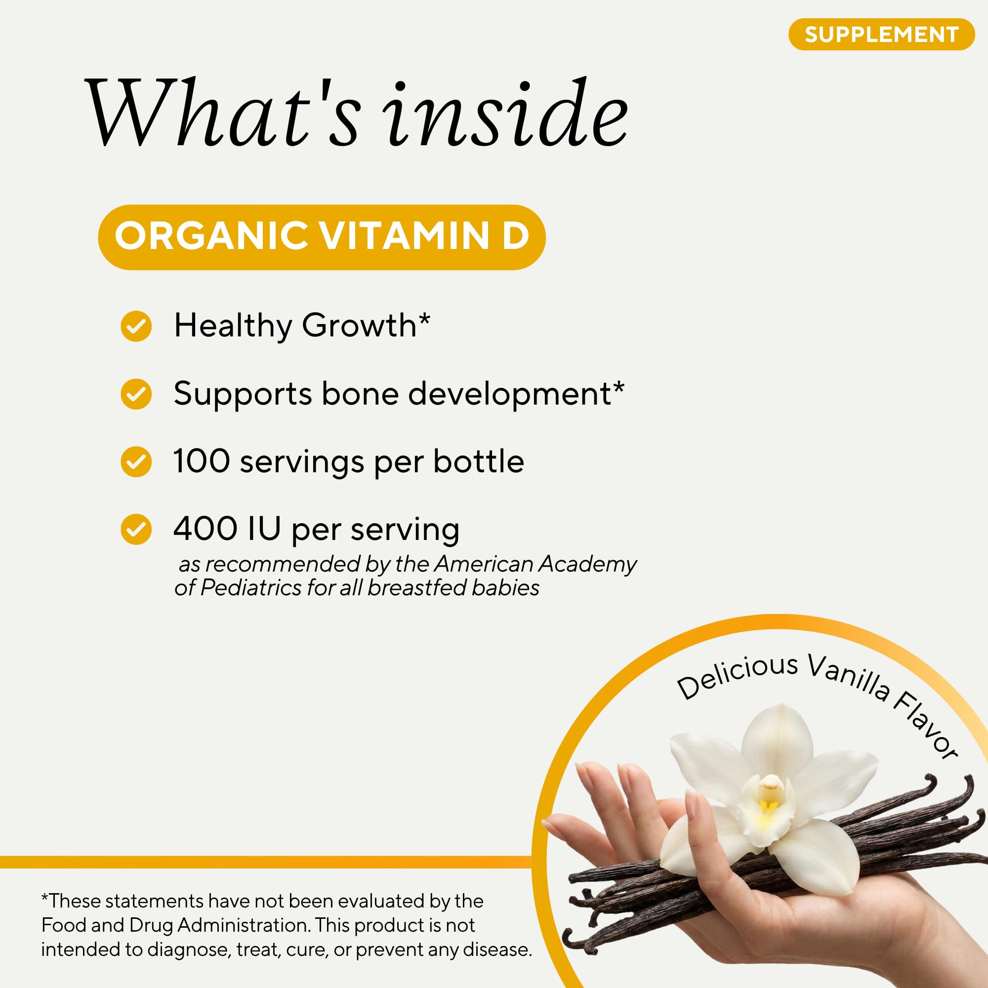 Genexa Vitamin D Drops for Infants & Newborn, Made Clean, 100 Servings — Amazon image 2