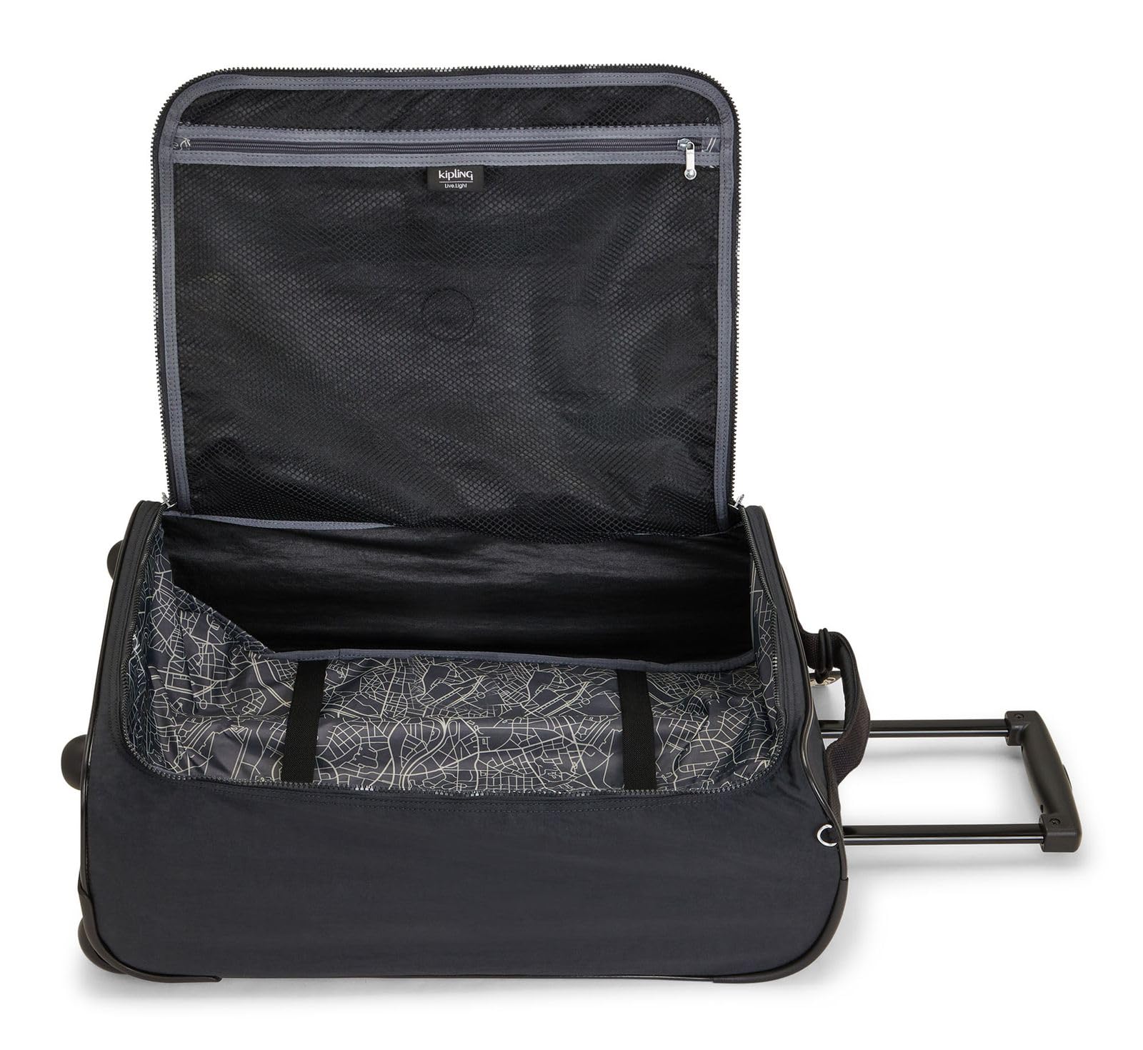 Kipling Teagan C Bolsa de Viaje con Ruedas Tamaño Cabina Extra Pequeña, para Llevar, Black Noir (Negro)