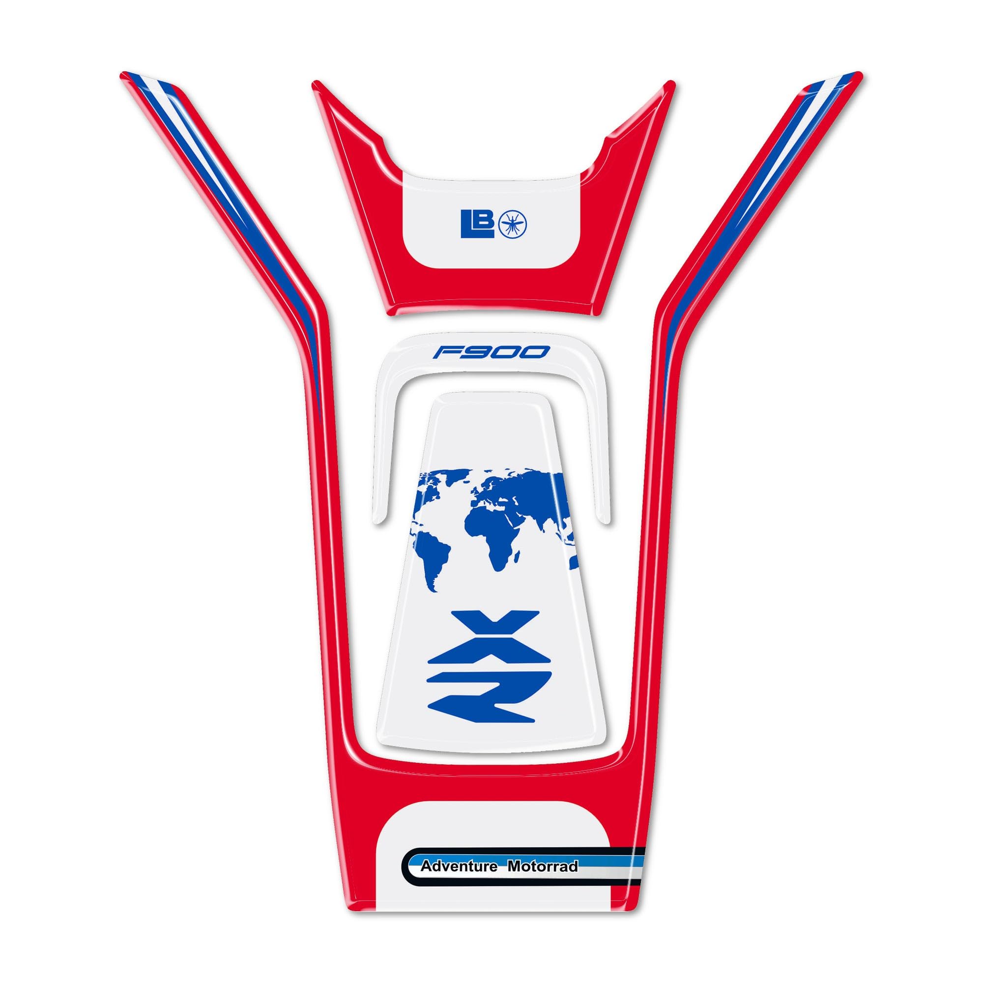 labelbike - Adesivo 3D Moto Paraserbatoio Protezione e Decorazione in Resina compatibile con BMW F 900 XR Sport 2025