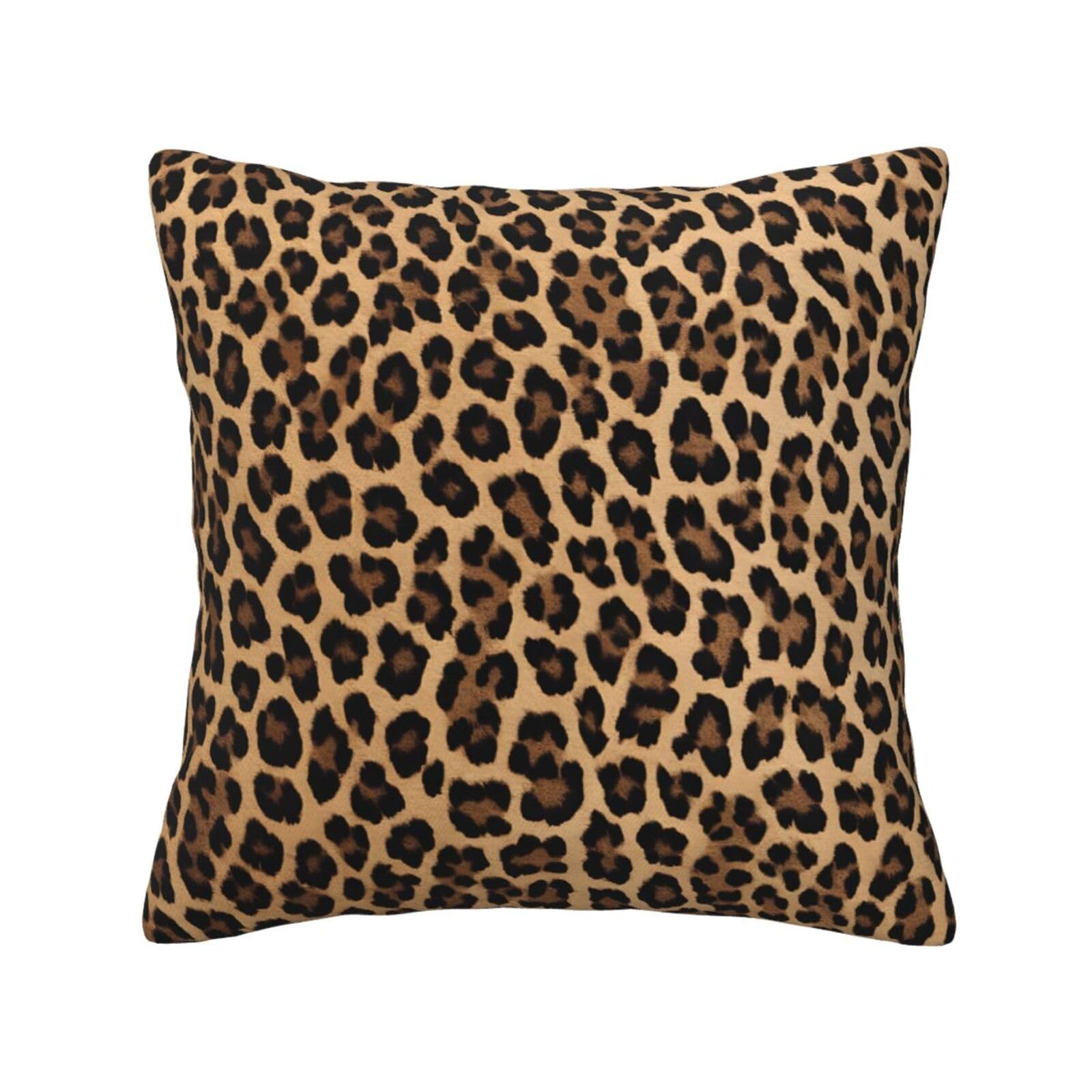 LHFIOHIRG (Leopard Printed) Decorative Throw Pillow Covers Double-Sided Printed Cushion Covers for Sofa, Couch, Bed, and Home Decor 30 x 30cm