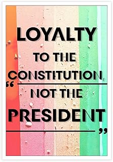 Loyalty To Constitution Resist Protest slogan Canvas Wall Art Anti-Trump Protest Posters Resist Fascism Defend Democracy Prints For Home Bedroom Office Living Room Wall Decor 16x24in Unframed