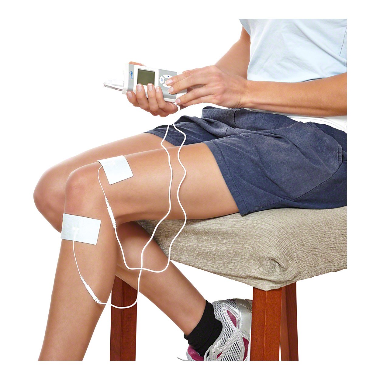 Promed EMT-6 Digitales TENS & EMS duo Gerät, Kombigerät, Elektrostimulationsgerät für Nerven- und Muskelstimulation, Reizstromgerät mit 4 Tens Elektroden, 13 Therapiemodi