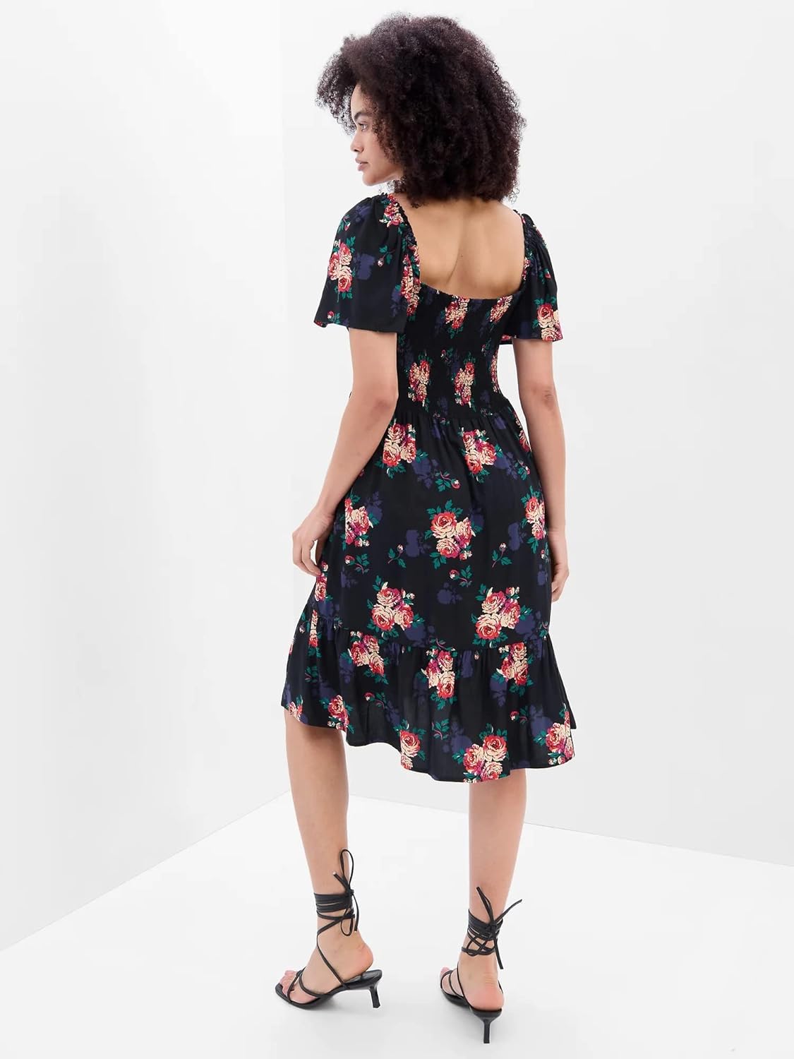 Gap Womens Short Sleeve Square Neck Midi Dress - Image 3