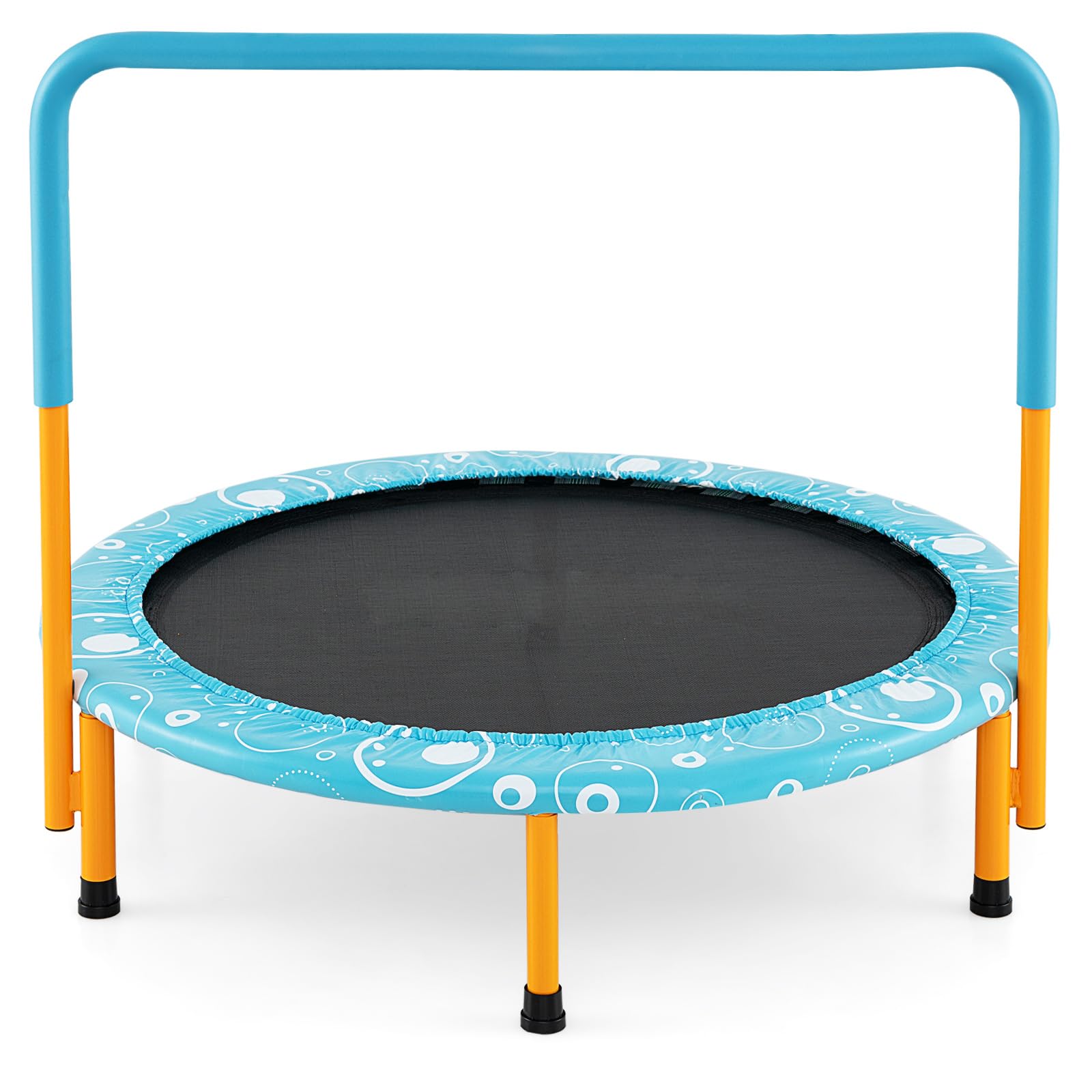 COSTWAY Trampolino Elastico per Bambini, Tappeto Elastico Pieghevole per Bambini con Copertura, Cuscinetti Antiscivolo e Maniglia, Ideale per Interno ed Esterno, Carico Massimo 150 kg