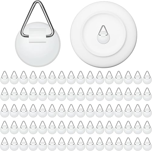 Patelai 80 ganchos adhesivos para placas para pared, ganchos adhesivos invisibles, ganchos redondos autoadhesivos para decoración de platos, cuadros